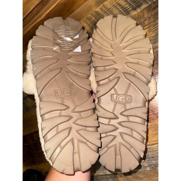 NWOT Cozetta UGG Braid Natural Cream Sheepskin Slip On Slippers Slides Size 12 - Picture 8 of 15